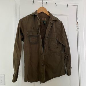 Ralph Lauren Olive Button Down Jacket